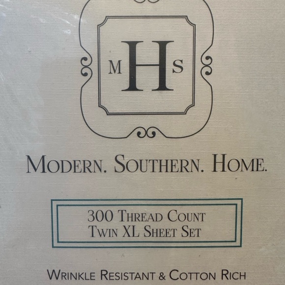 Modern.Southern.Home  300 thread count Twin XL sheet set Dove grey NWT - Picture 5 of 5
